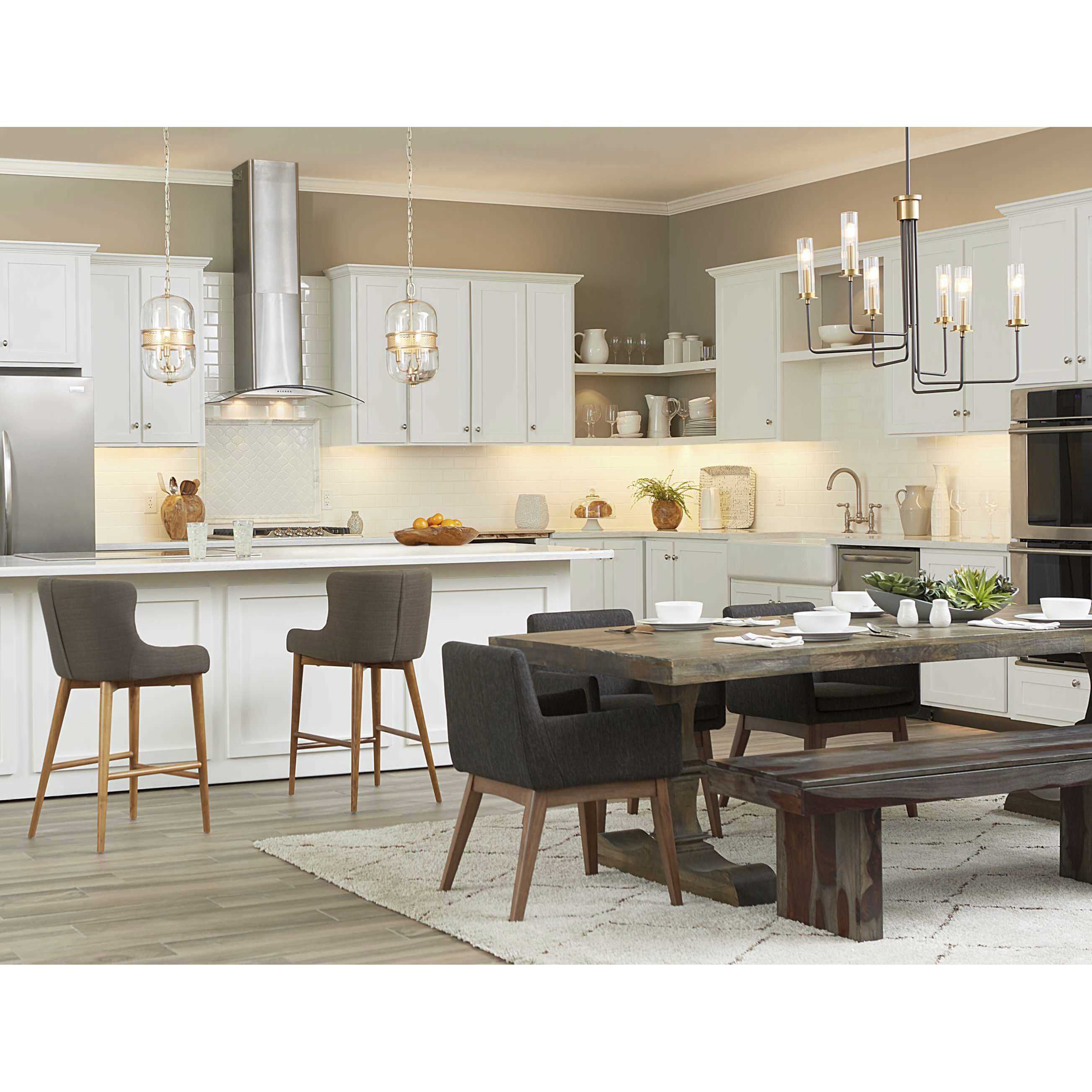 Gregory 3 Light 9 inch Vintage Gold Pendant Ceiling Light