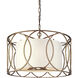 Earth 5 Light 25 inch Silver Gold Chandelier Ceiling Light