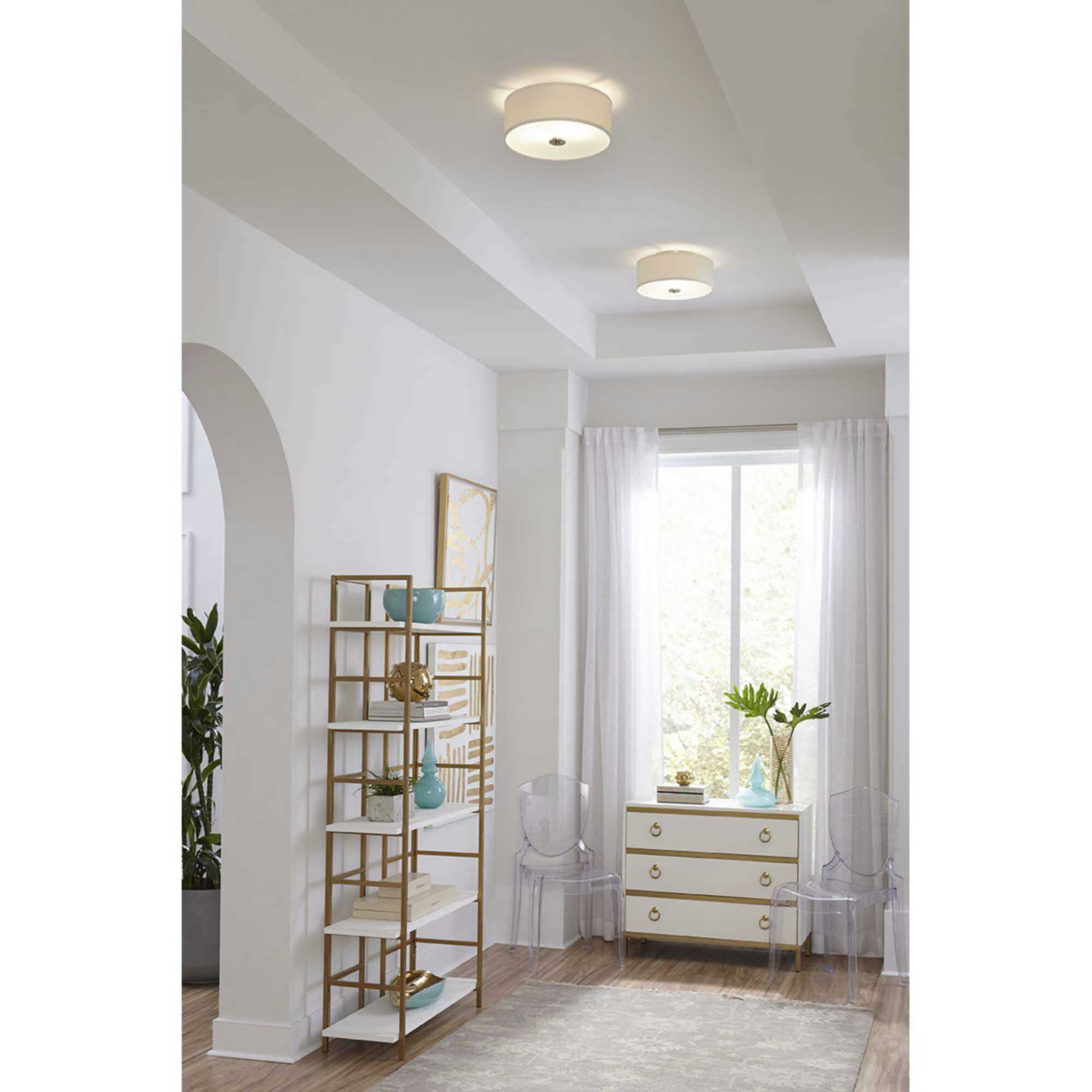 Briscoe 2 Light 13 inch Brushed Nickel Flush Mount Ceiling Light