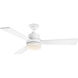 Boston 52 inch White with 0 Blades Ceiling Fan, Progress LED