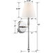 Ottone Way Sconce Wall Light in Polished Nickel