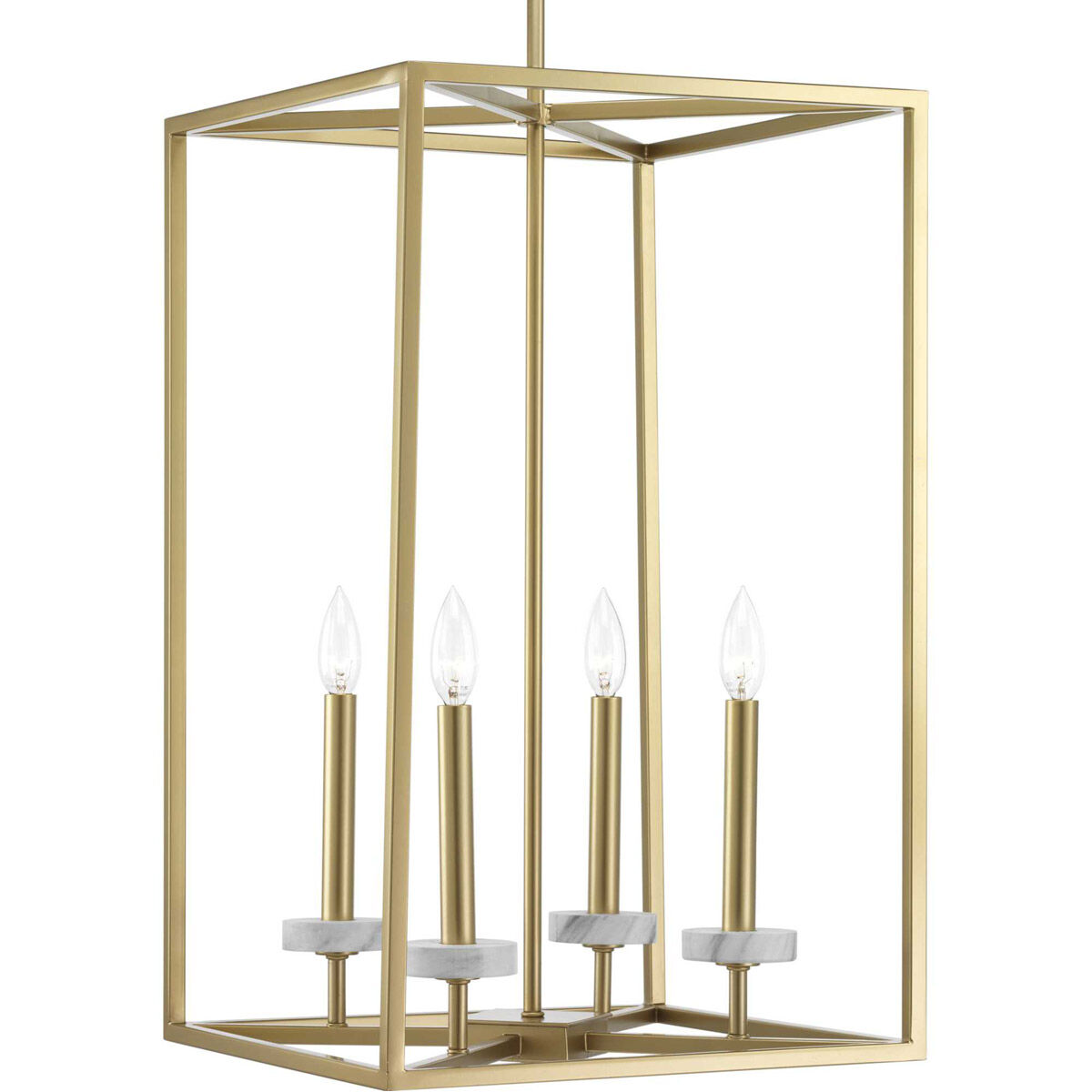 Santa Barbara 4 Light 15 inch Vintage Gold Foyer Pendant Ceiling Light, Design Series