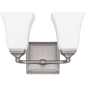 Tatum 2 Light 13 inch Brushed Nickel Vanity Light Wall Light
