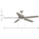 Dungarvan 60 inch Antique Nickel with Driftwood Blades Ceiling Fan, Progress LED