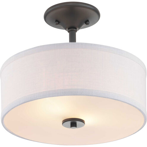 Briscoe 2 Light 13 inch Graphite Semi-Flush Mount Ceiling Light