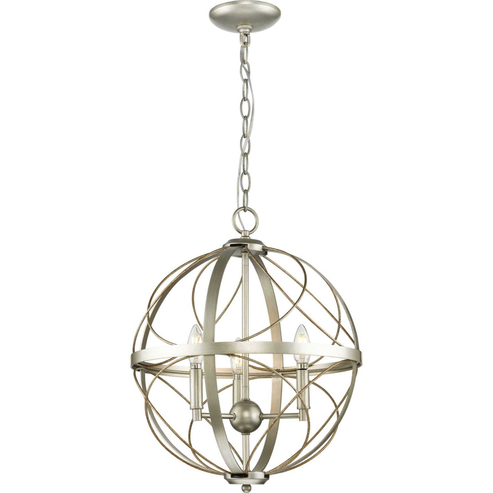 Gerald Ave 3 Light 16 inch Silver Ridge Pendant Ceiling Light