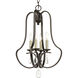 Lancaster 4 Light 16 inch Antique Bronze Foyer Pendant Ceiling Light