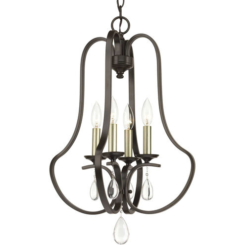 Lancaster 4 Light 16 inch Antique Bronze Foyer Pendant Ceiling Light