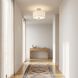 Mercer Row Fabric Shade Semi-FlushMercer Row 2 Light 13 inch Oil Rubbed Bronze Semi-Flush Ceiling Light