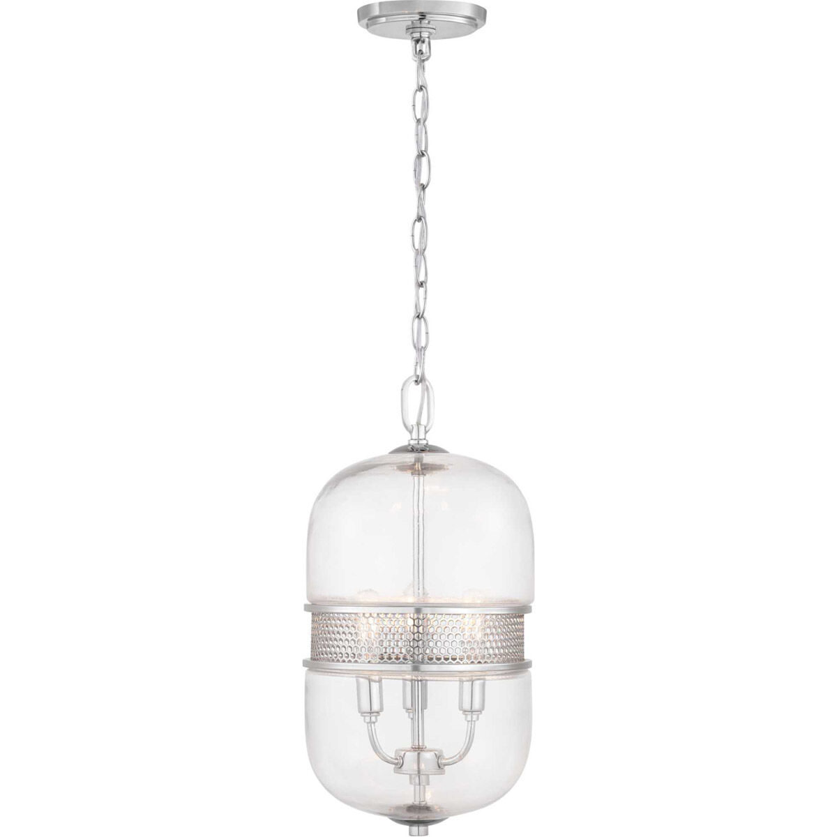 Gregory 3 Light Polished Chrome Pendant Ceiling Light