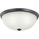Alana Dr 3 Light 16.5 inch Graphite Flush Mount Ceiling Light