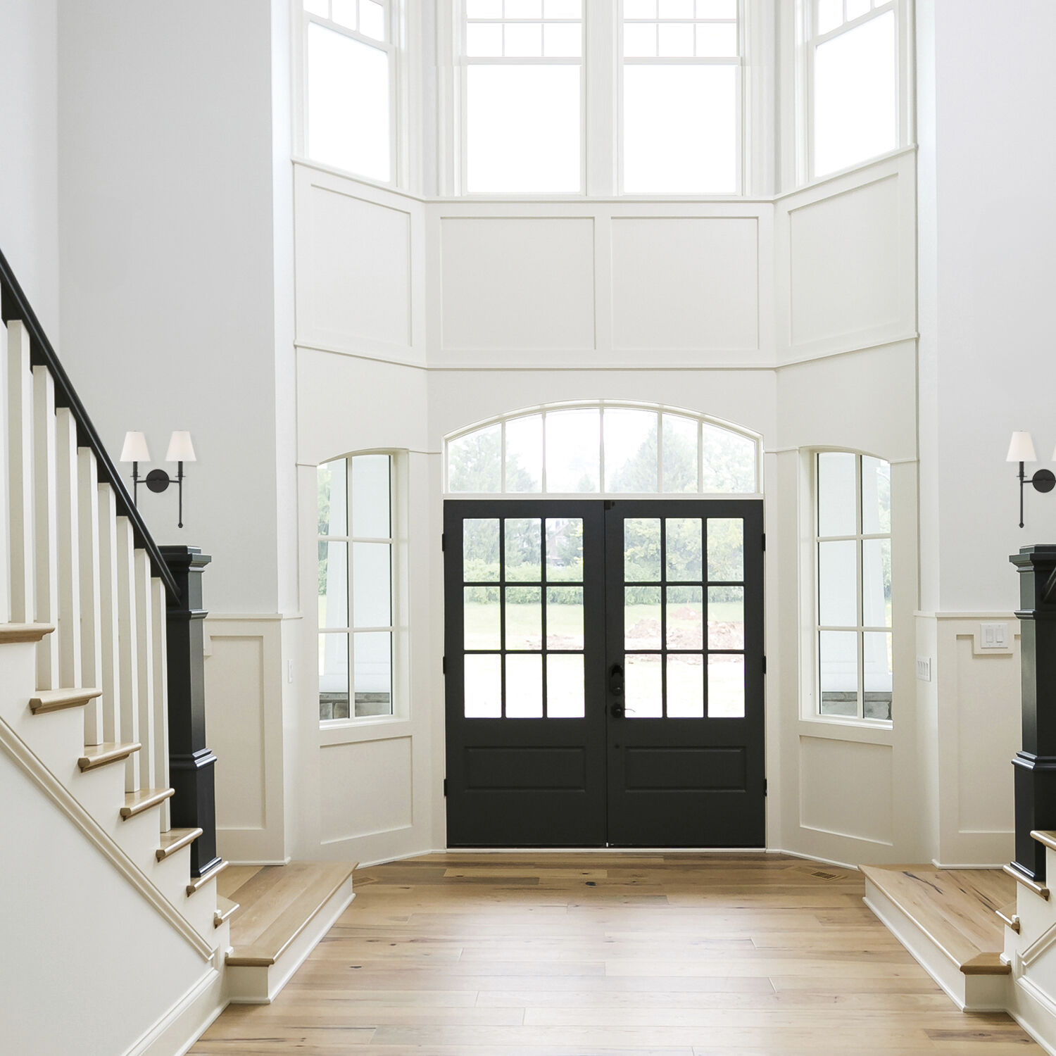 Ottone Way Sconce Wall Light in Black