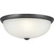 Alana Dr 3 Light 16.5 inch Graphite Flush Mount Ceiling Light