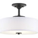 Gilchrist LED 13 inch Graphite Semi-Flush Mount Ceiling Light, Progress LED