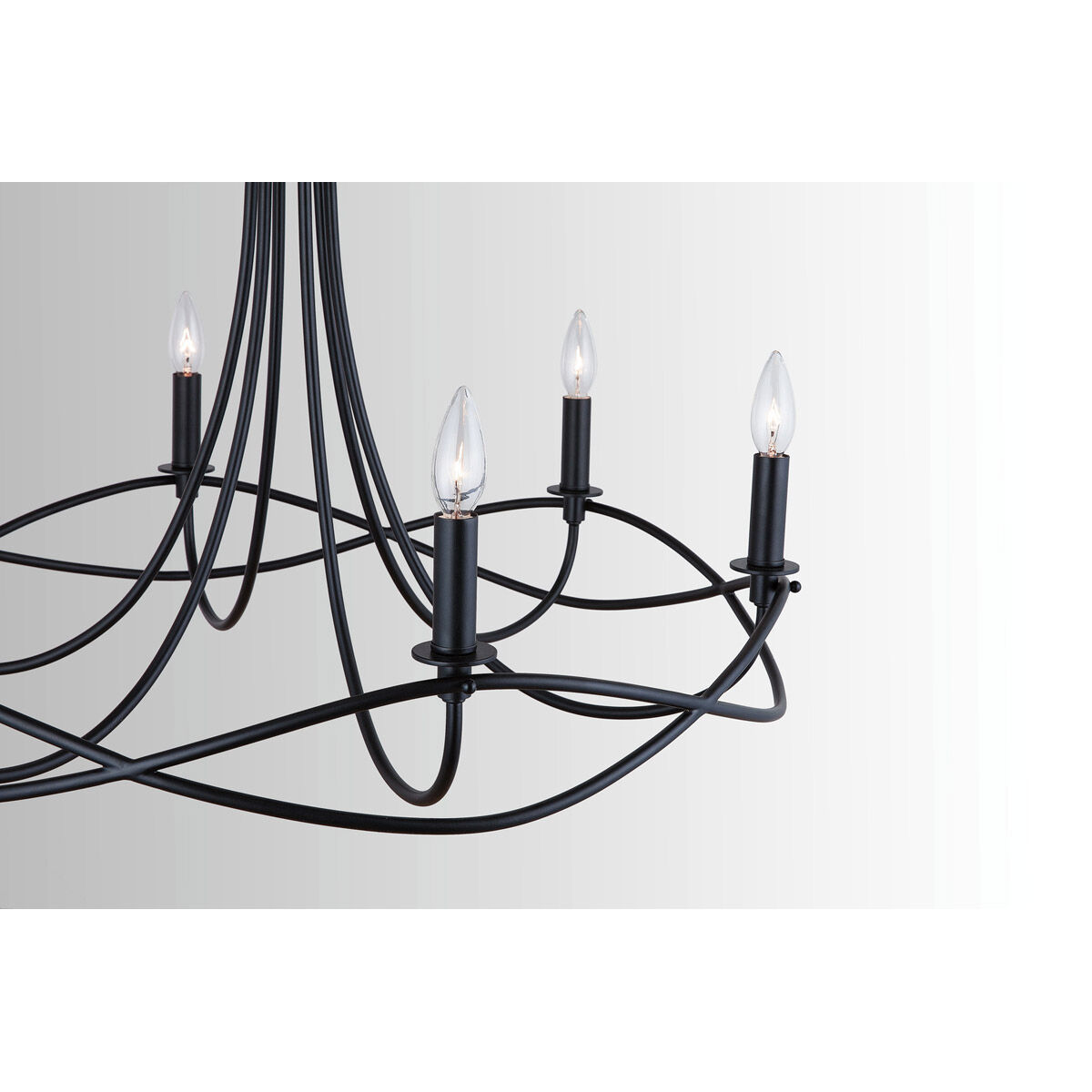 Bonami 6 Light 30 inch Matte Black Chandelier Ceiling Light