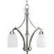 Anna 3 Light 13 inch Brushed Nickel Chandelier Ceiling Light