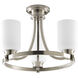 Graford 3 Light 17 inch Brushed Nickel Semi-Flush Mount Convertible Ceiling Light