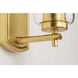 Art 1 Light 5 inch Satin Brass Bath Vanity Wall Light