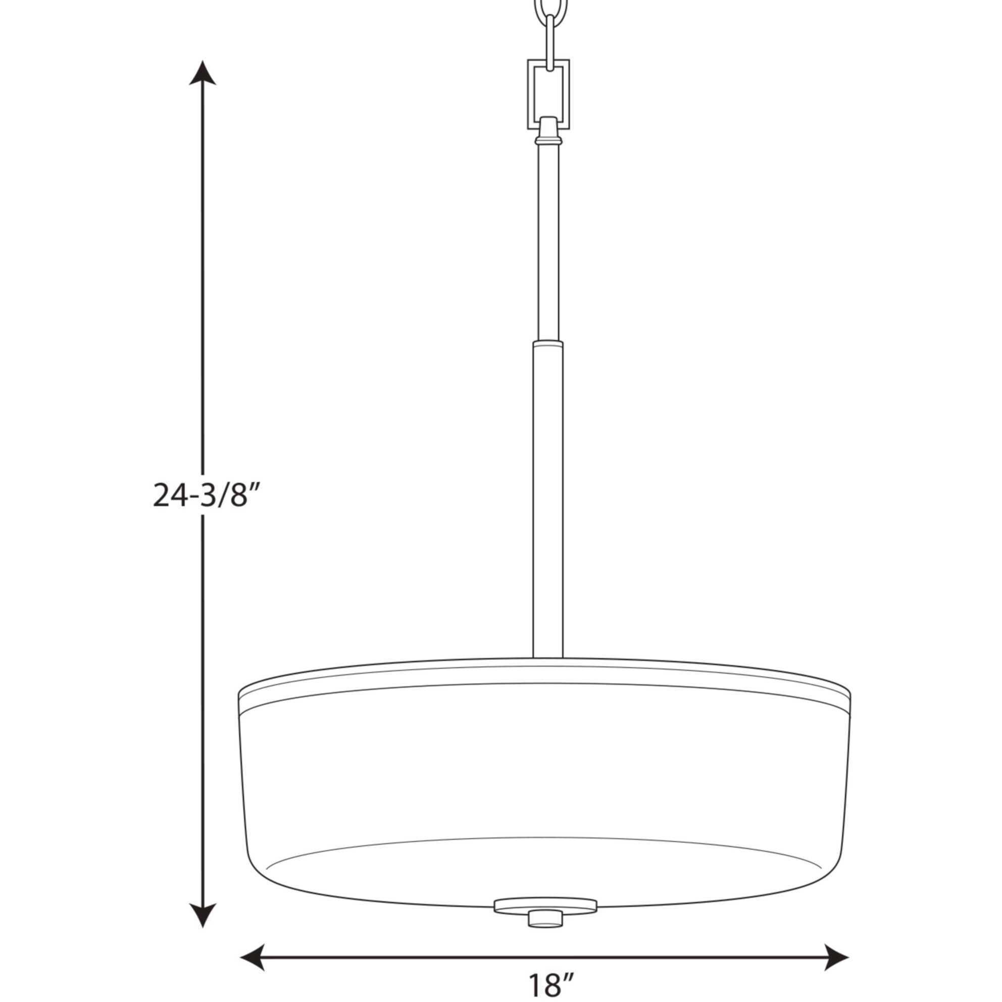 Brackettville 3 Light 18 inch Brushed Nickel Foyer Pendant Ceiling Light