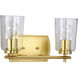 Art 2 Light 14 inch Satin Brass Bath Vanity Wall Light