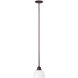 Peckham 1 Light 7 inch Burnished Bronze Mini-Pendant Ceiling Light in Soft White