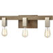 Greyson 3 Light 21 inch Satin Nickel with Light Wood Vanity Light Wall Light