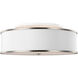 Cosenza 5 Light 30.25 inch Satin Nickel Semi-Flush Mount Ceiling Light, White Shantung