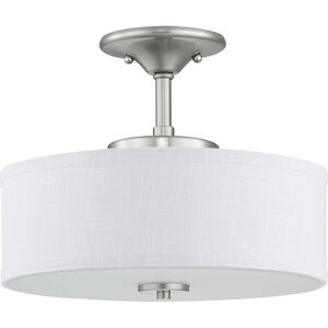Gilchrist LED 13 inch Brushed Nickel Semi-Flush Mount Ceiling Light, Progress LED