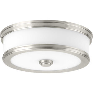 Green Ave LED 10.5 inch Brushed Nickel Flush Mount Ceiling Light, Progress LED