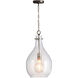 Tatum 1 Light 12 inch Brushed Pewter Pendant Ceiling Light