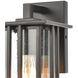Brough 1 Light 10 inch Matte Black with Clear Outdoor Wall Sconce