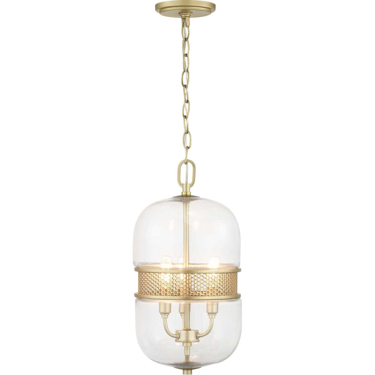 Gregory 3 Light 9 inch Vintage Gold Pendant Ceiling Light