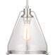 Fano 1 Light Brushed Nickel Pendant Ceiling Light