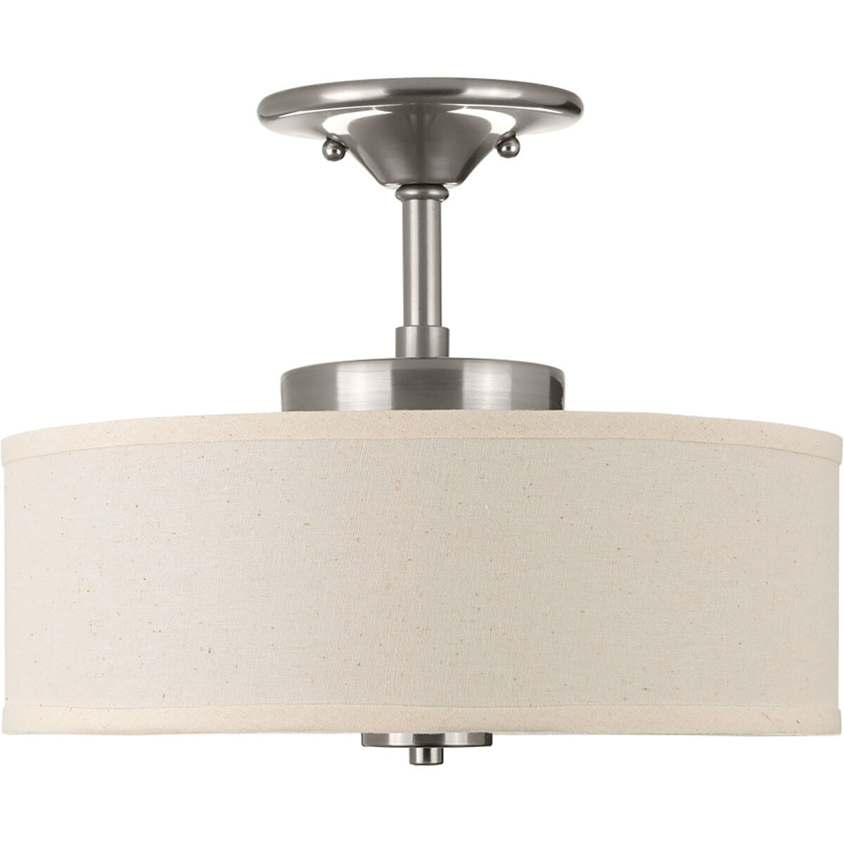 Briscoe LED 13 inch Brushed Nickel Semi-Flush Mount Ceiling Light, Progress LED