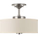 Briscoe LED 13 inch Brushed Nickel Semi-Flush Mount Ceiling Light, Progress LED