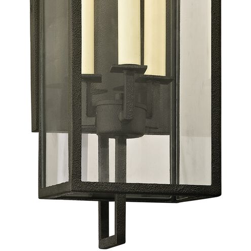 John 3 Light 22 inch Forged Iron Outdoor Wall Sconce