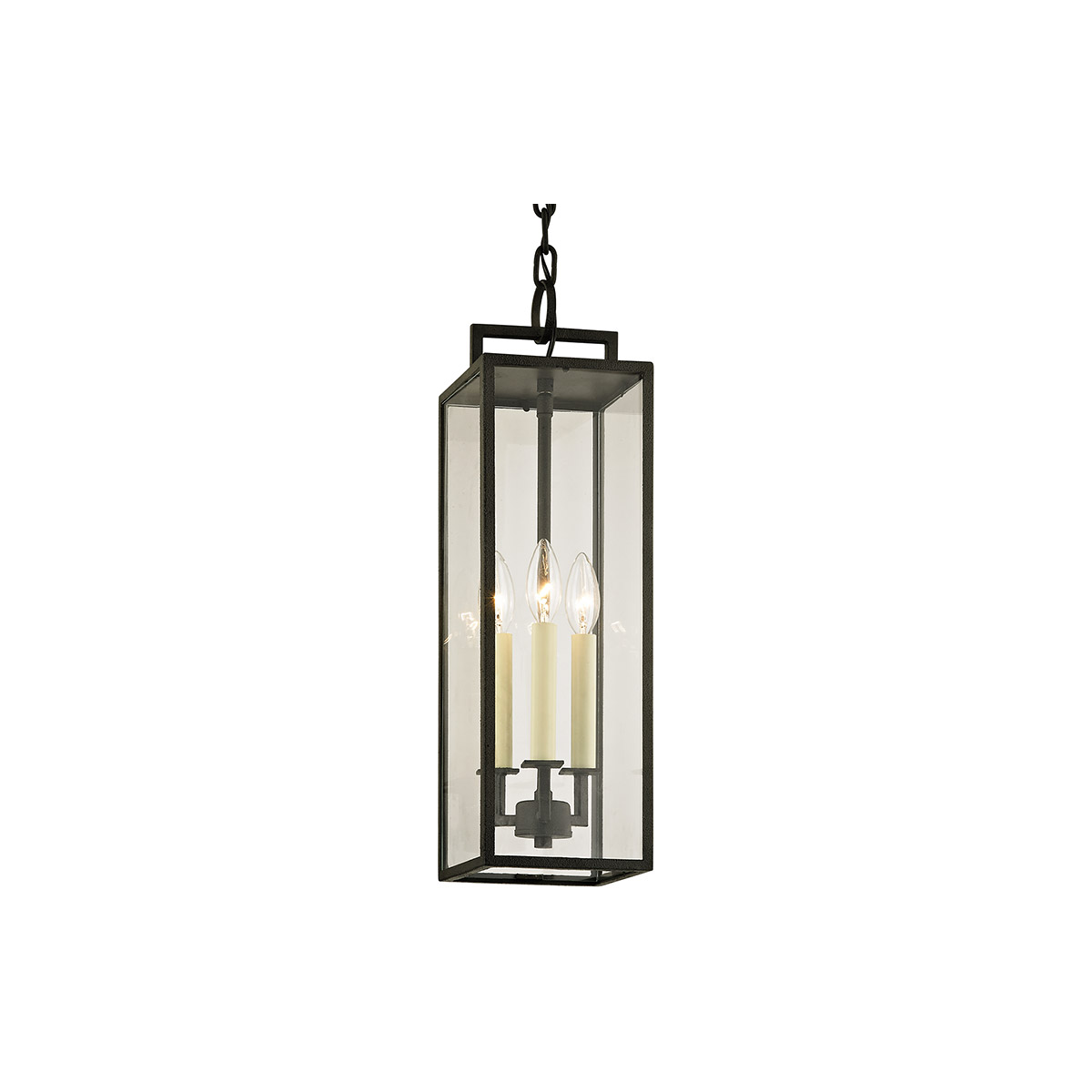 John 3 Light 6 inch Forged Iron Outdoor Pendant