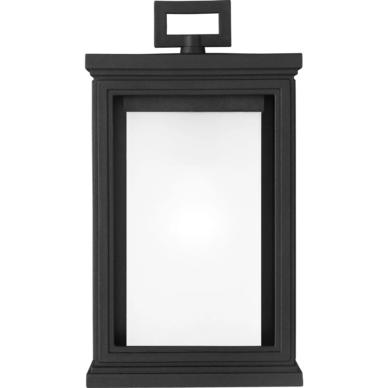 Terni 1 Light 11.5 inch Textured Black Outdoor Wall Lantern, White Opal Glass