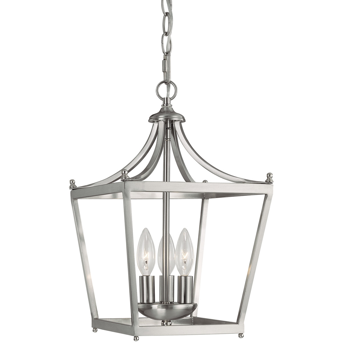 Peckham 3 Light 10.25 inch Brushed Nickel Foyer Ceiling Light