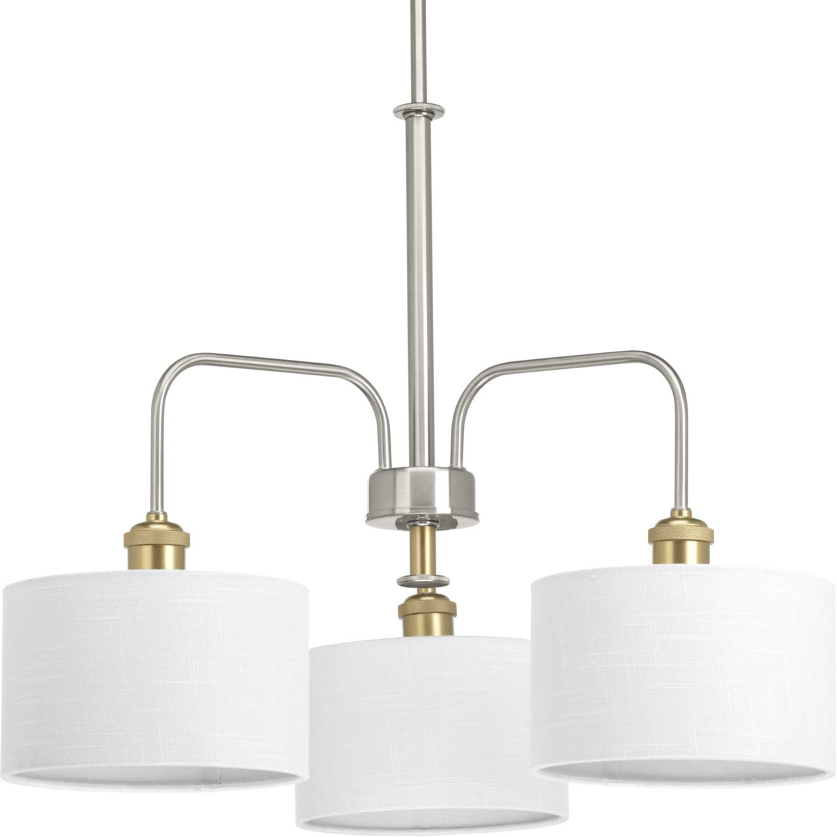 Exeter 3 Light 25 inch Brushed Nickel Chandelier Ceiling Light, Design Series