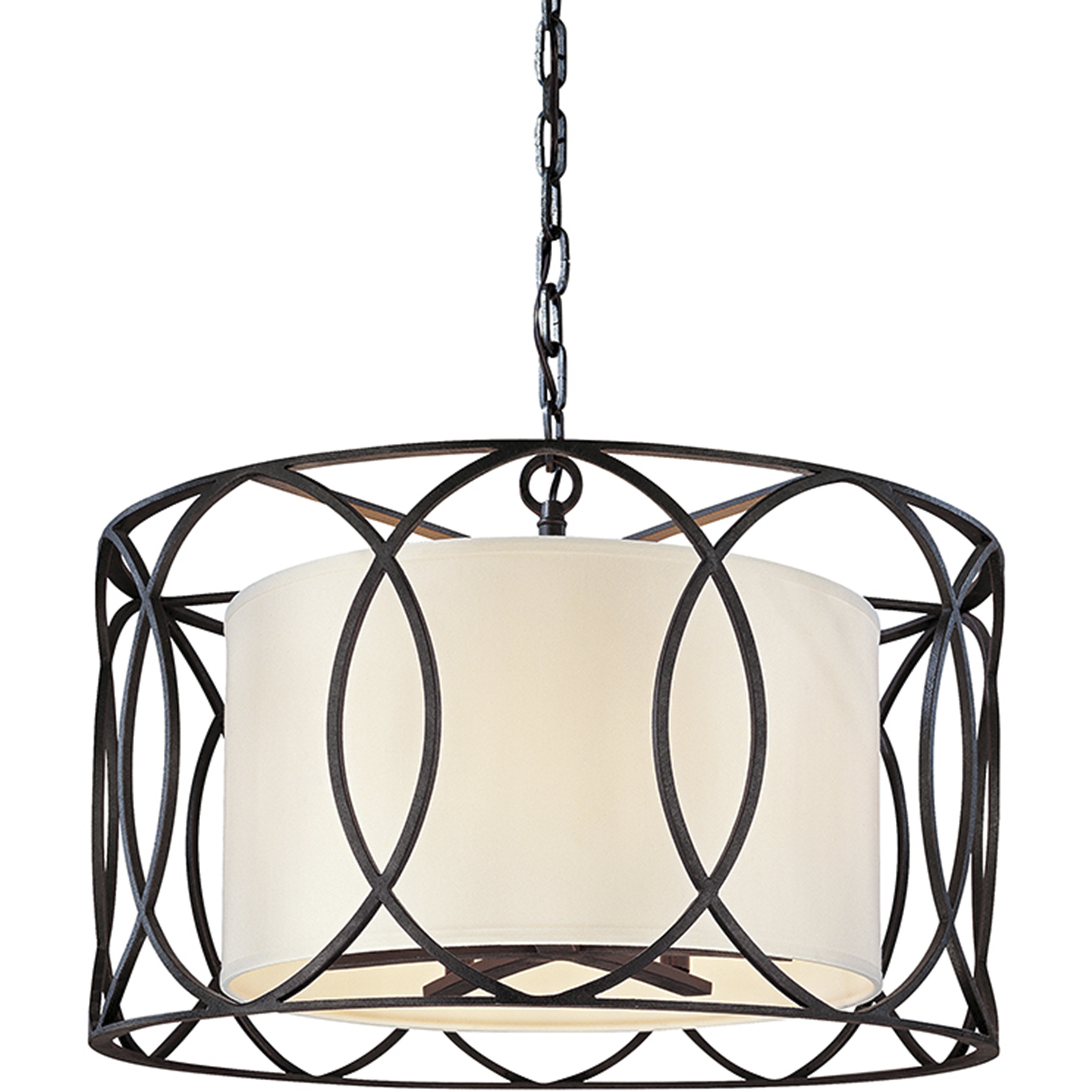 Earth 5 Light 25 inch Deep Bronze Chandelier Ceiling Light
