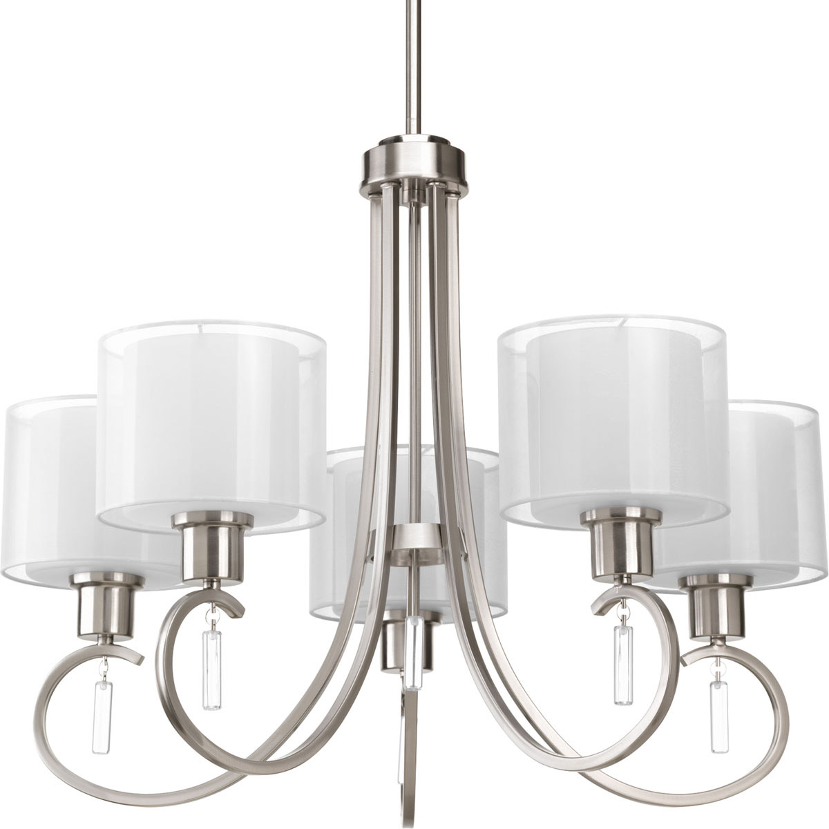 Gladden Pl 5 Light 25.25 inch Brushed Nickel Chandelier Ceiling Light