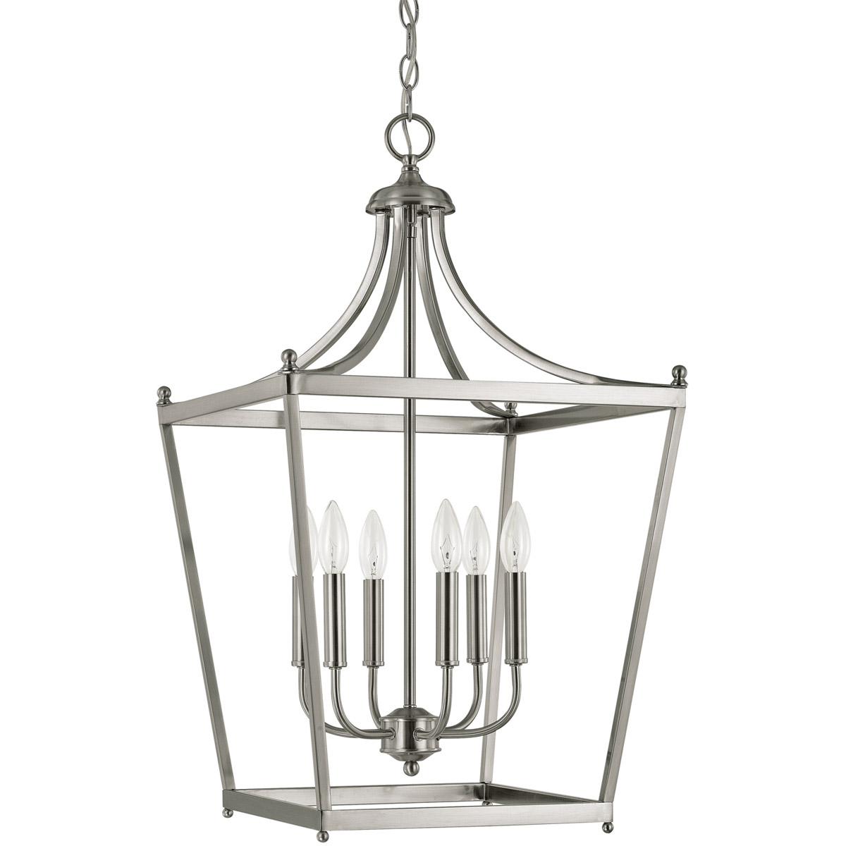 Peckham 6 Light 17 inch Brushed Nickel Foyer Ceiling Light