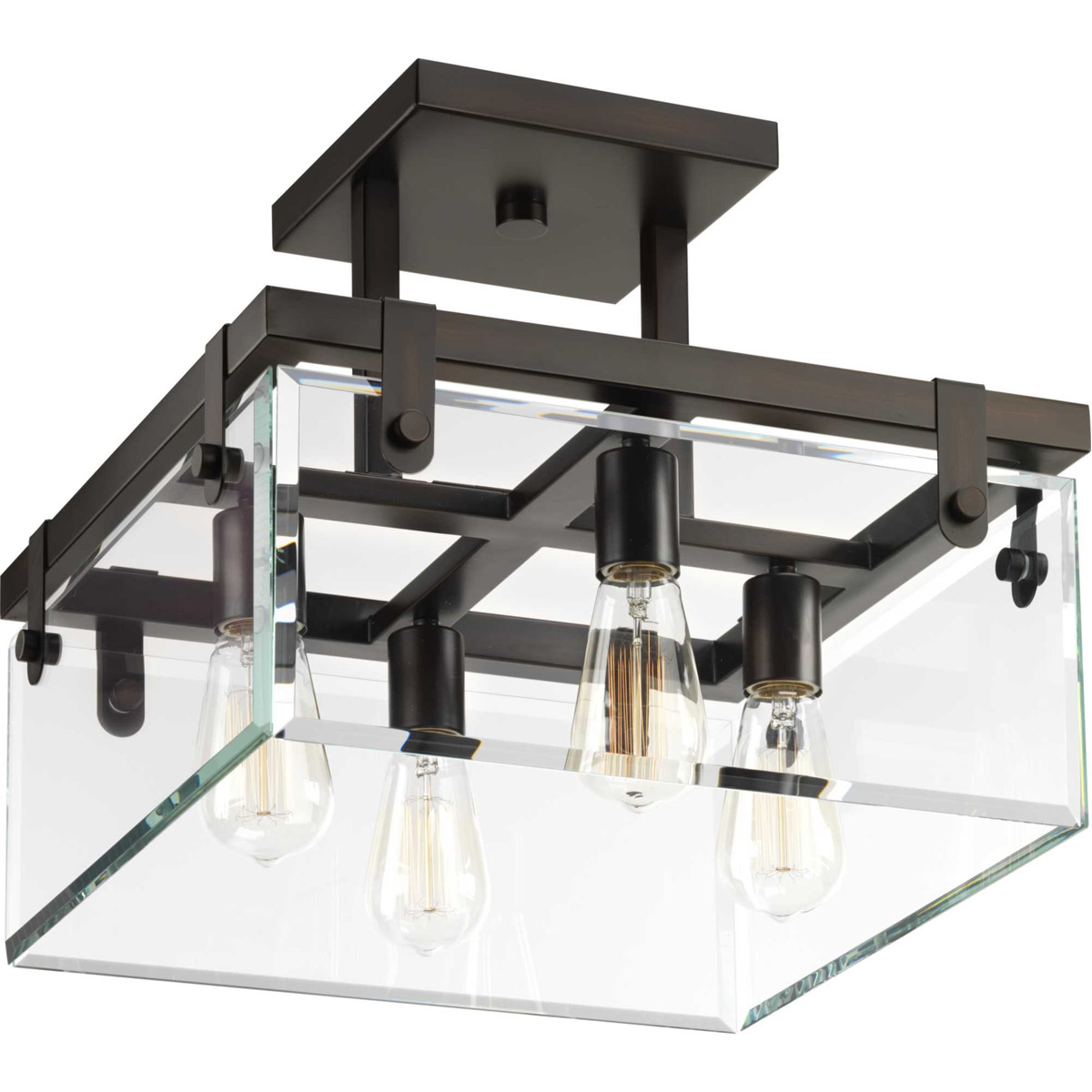 Guthrie 4 Light 17 inch Antique Bronze Semi-Flush Mount Convertible Ceiling Light, Design Series