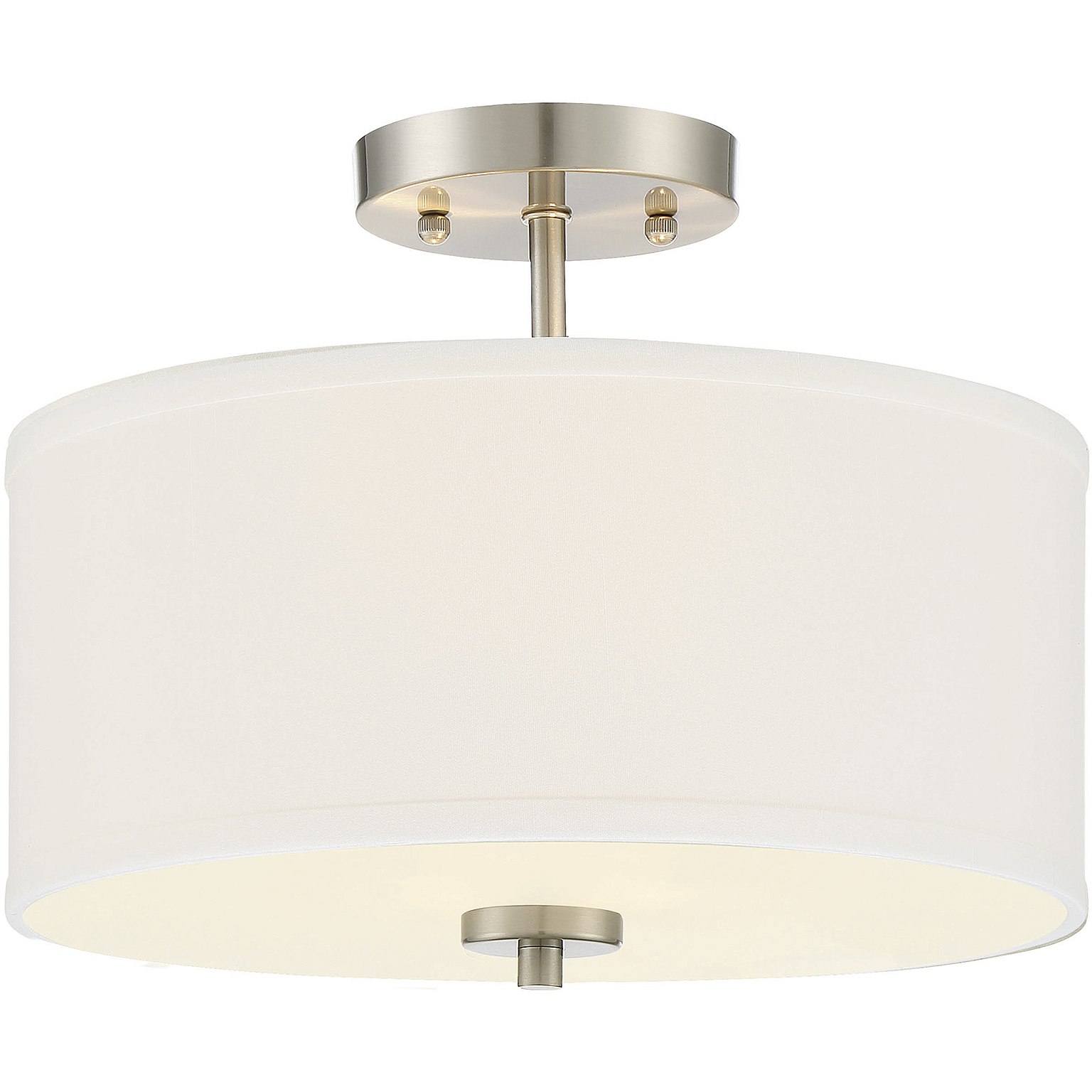 Mercer Row Fabric Shade Semi-FlushMercer Row 2 Light 13 inch Oil Rubbed Bronze Semi-Flush Ceiling Light
