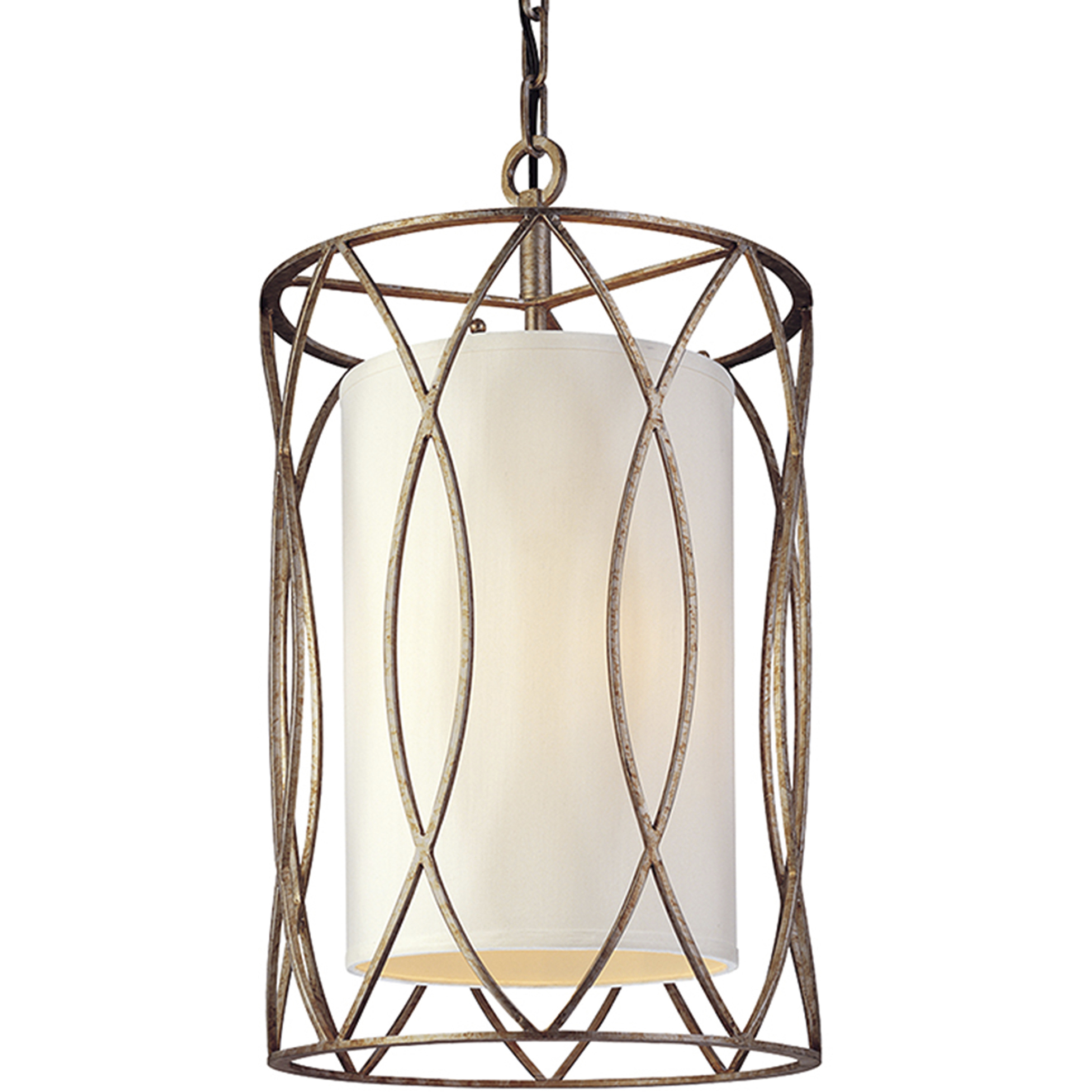 Earth 3 Light 13 inch Silver Gold Pendant Ceiling Light
