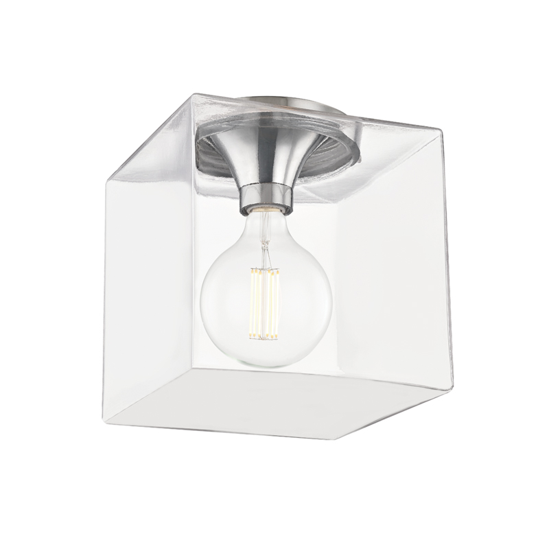 Brayden LED 10 inch Polished Nickel Flush Mount Ceiling Light