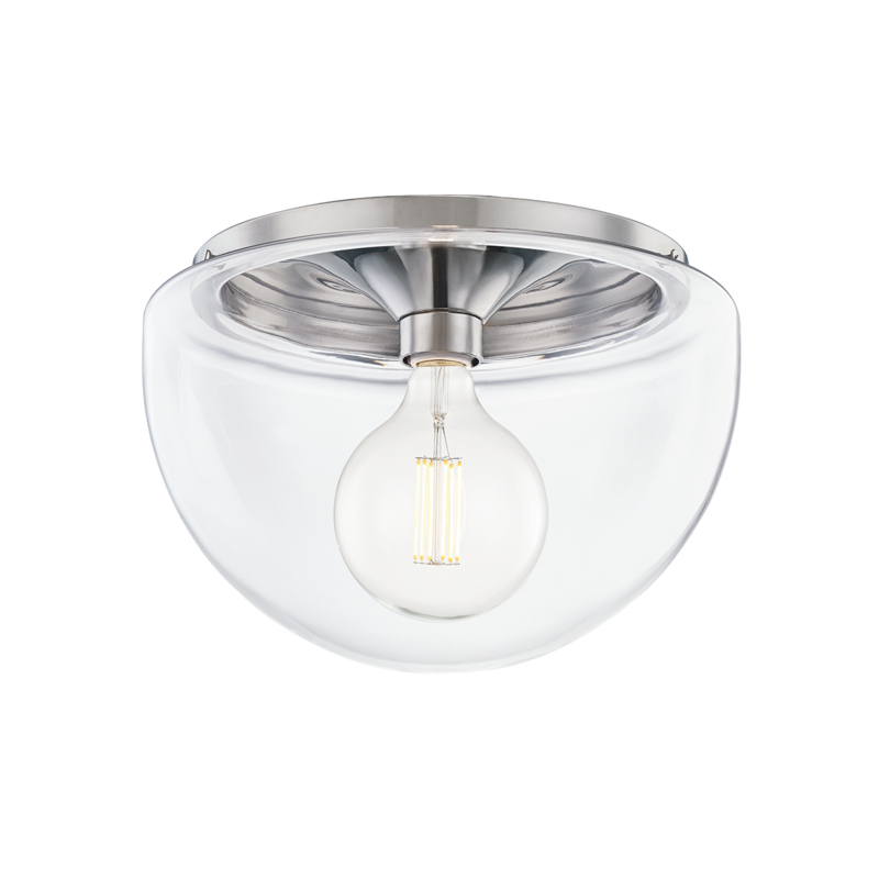 Brayden LED 14 inch Polished Nickel Flush Mount Ceiling Light