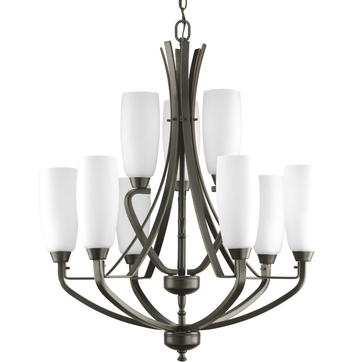 Anna 9 Light 27 inch Antique Bronze Chandelier Ceiling Light