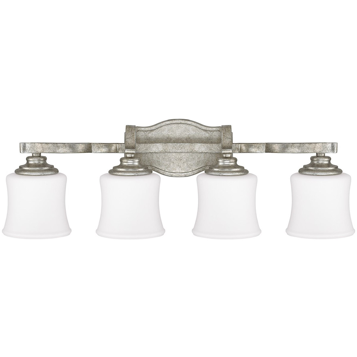 Luke 4 Light 27 inch Antique Silver Vanity Light Wall Light